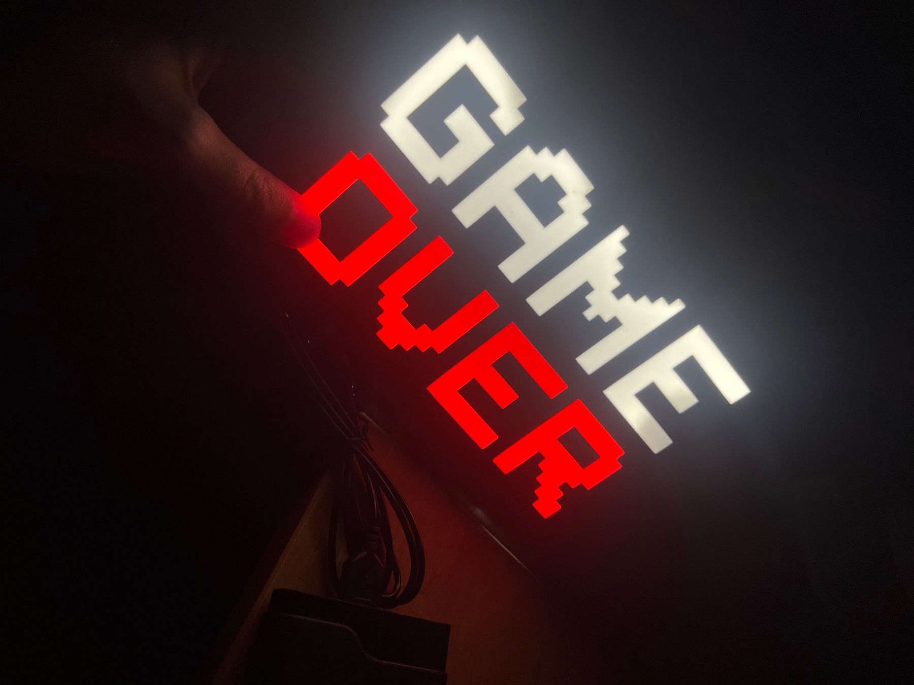 Tutte le decorazioni: Lampe LightBox LED Game Over – Nuovo (secondo la descrizione) da Noville venduto da Berlusconi55