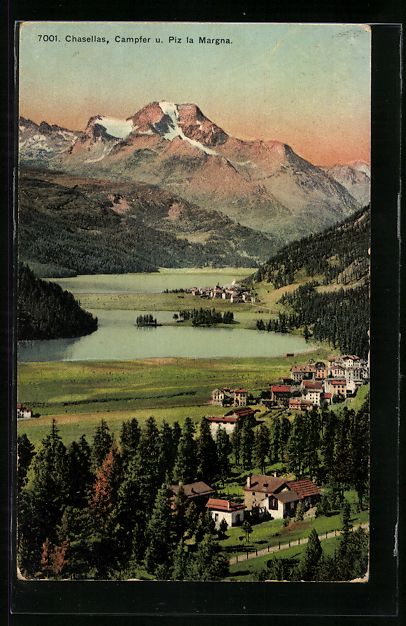 Cartoline postali: AK Chasellas, Campfer, Piz la Margna – Usato da Berlin venduto da bartko-reher