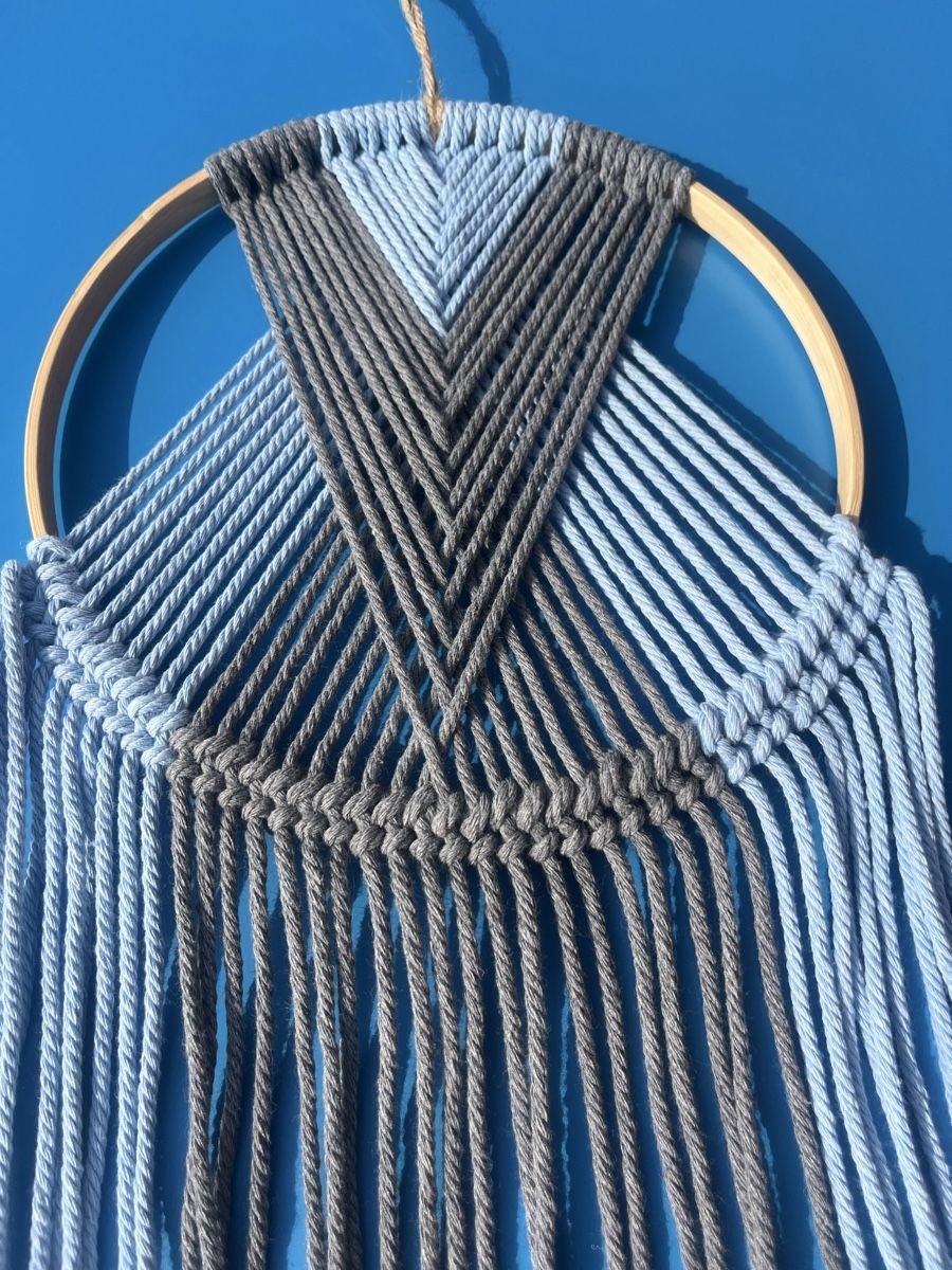 Tutte le decorazioni: Makramee Wandbehang Boho Deko, hellblau/grau, Ø 20cm – Nuovo (secondo la descrizione) da Kerzers venduto da del13 1