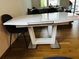 Tavolo allungabile bianco lucido - Design moderno! ✨🏡 (52)
