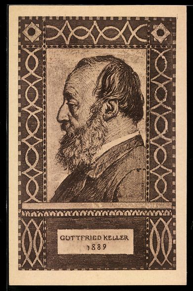Cartes postales: AK Gottfried Keller, 1889, Portrait – D'occasion à Berlin par bartko-reher