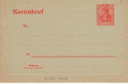 Kartenbrief - deutsches Reich