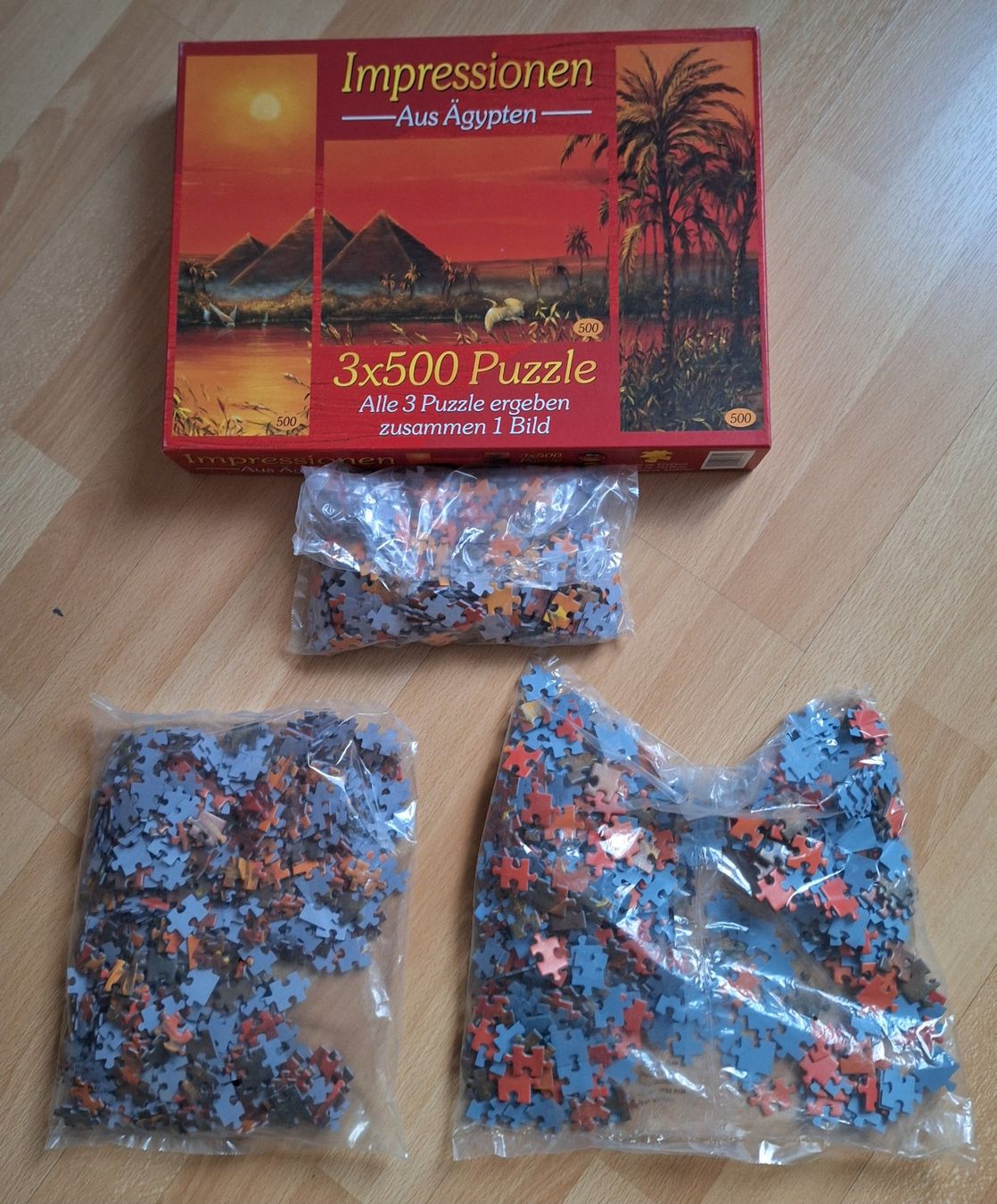 Puzzle: Puzzle "Ägypten" 3x500 Teile – Nuovo (secondo la descrizione) da Wettingen venduto da Egro2 1