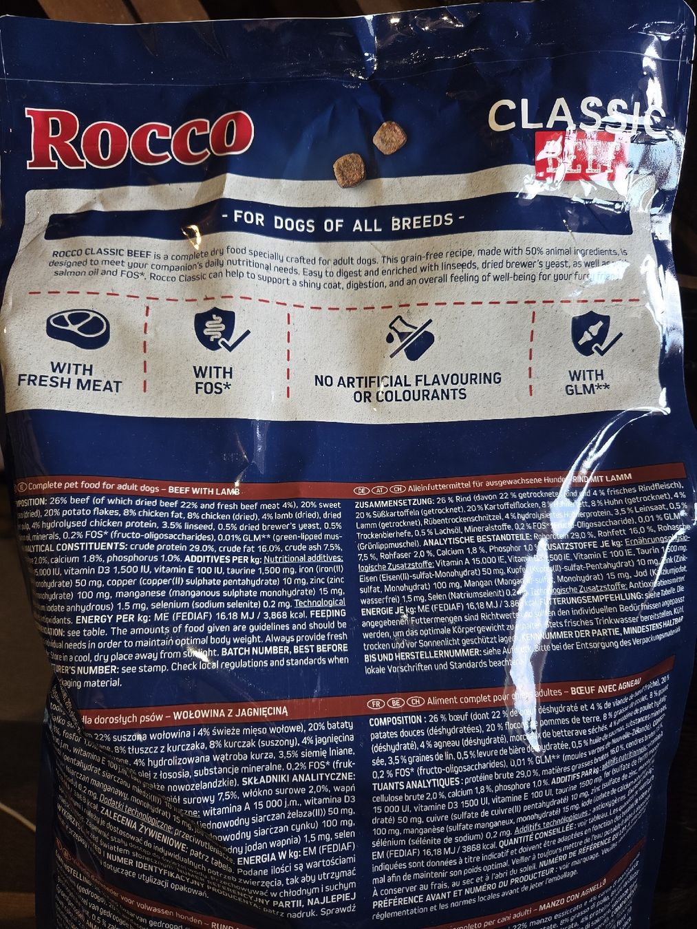 Mangimi: Rocco Classic Beef with Lamb Hundefutter, 10 Kilo. – Nuovo (secondo la descrizione) da Bern venduto da mar_9kpn 3