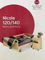 Pflegebett Nicole 120 x 220 cm mit Aufzugsarm & Garantie