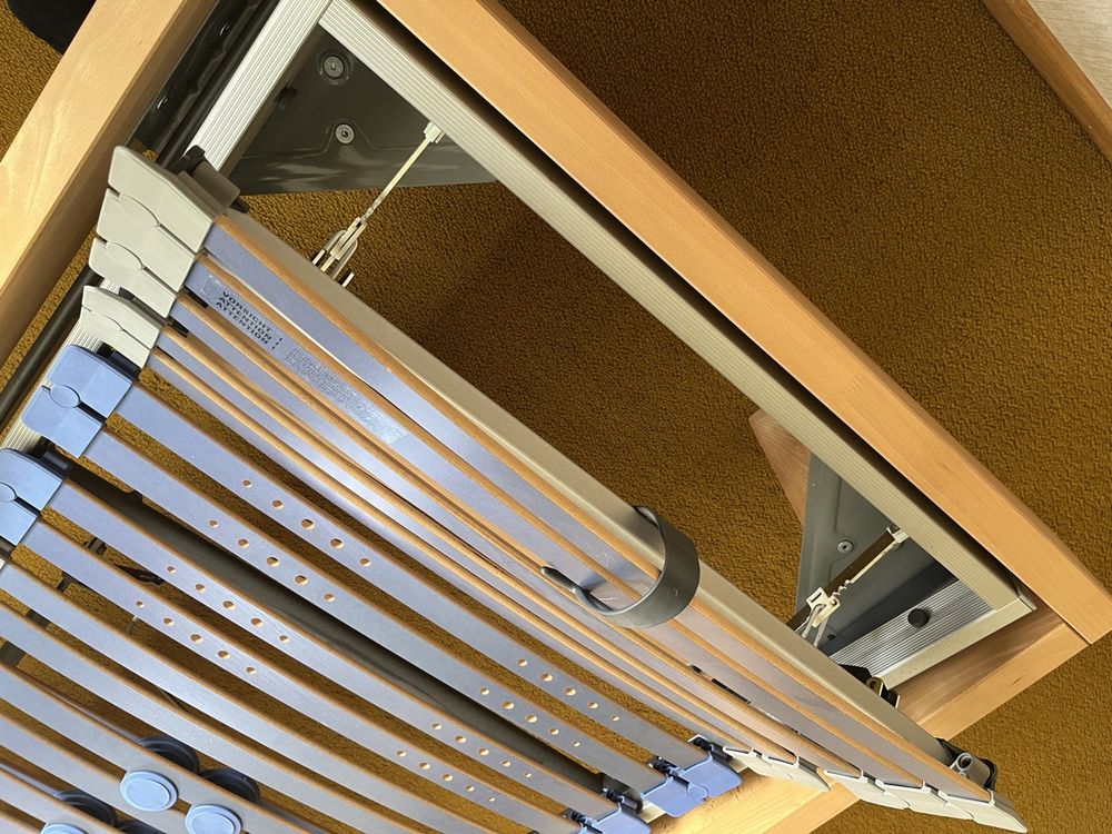 Krankenbett easylift verstellbar195x80 Rahmen Buche 5