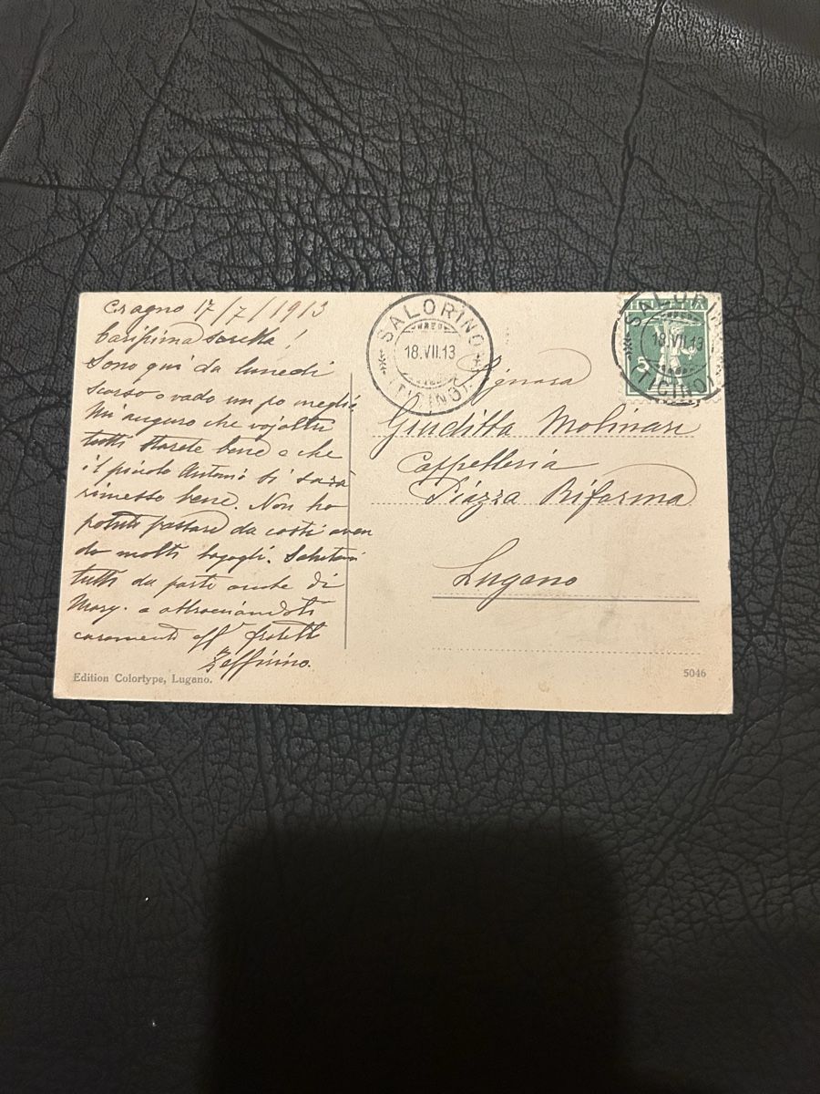 Cartoline postali: Ferrovia del Monte Generoso 1913 – Usato da Breganzona venduto da Milesbo 1