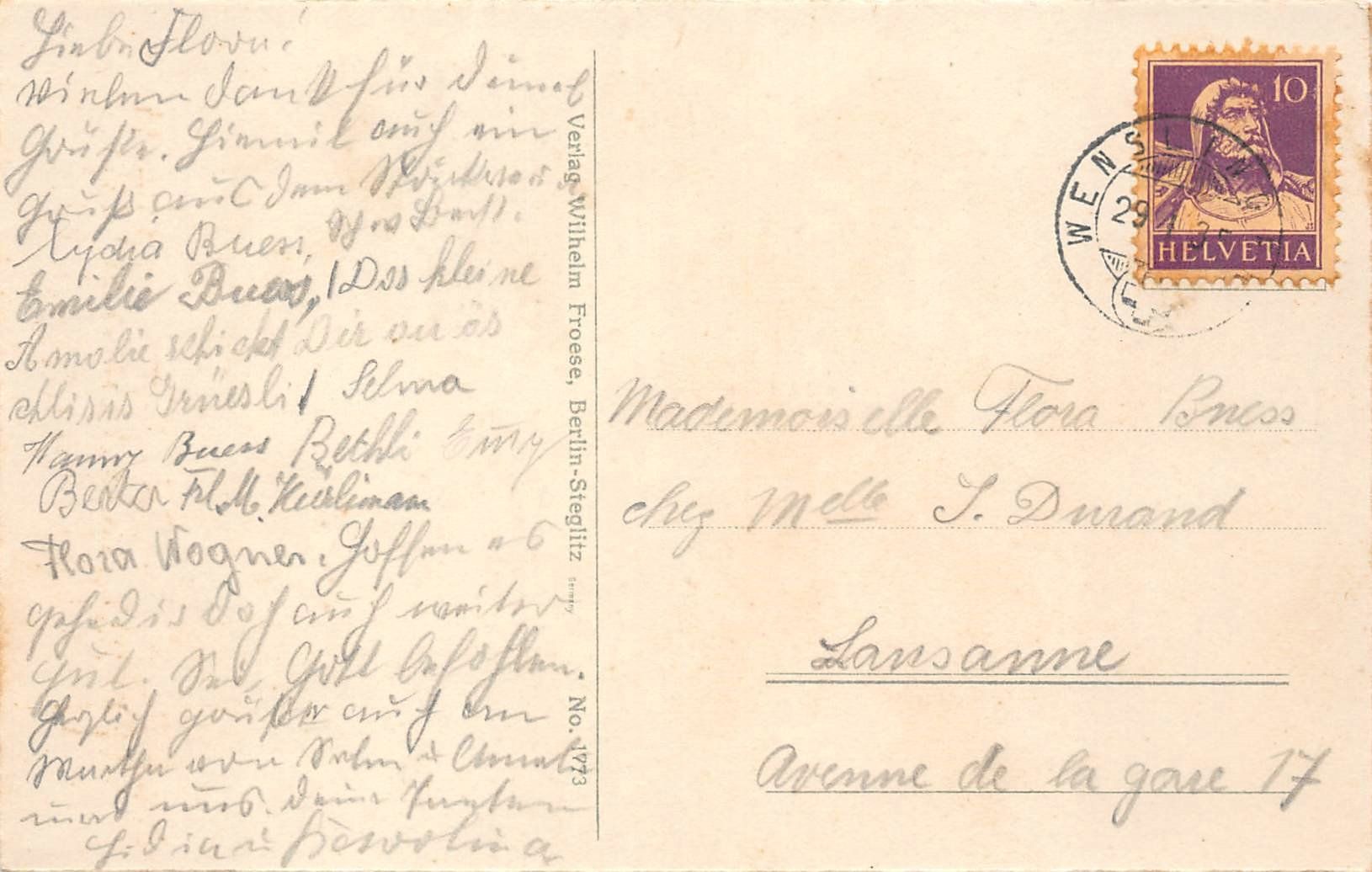 Cartoline postali: Blumenstrauss, Bibelspruch – Usato da Ottikon b.Kemptth. venduto da Neptun1974 1