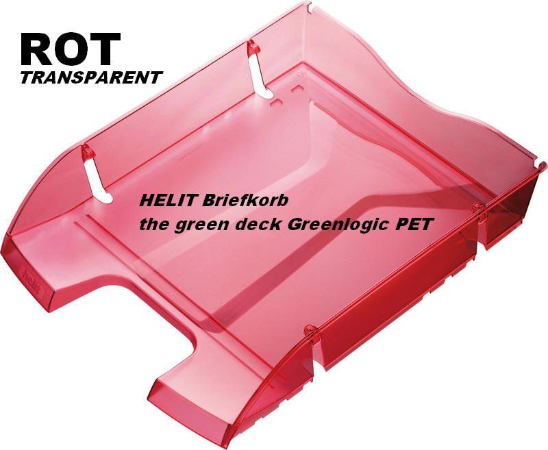 Contenitori & Simili: AKTION = Briefkorb Briefablage Greenlogic HELIT ROT transpar – Nuovo e nell'imballaggio originale da Strengelbach venduto da Mozi1