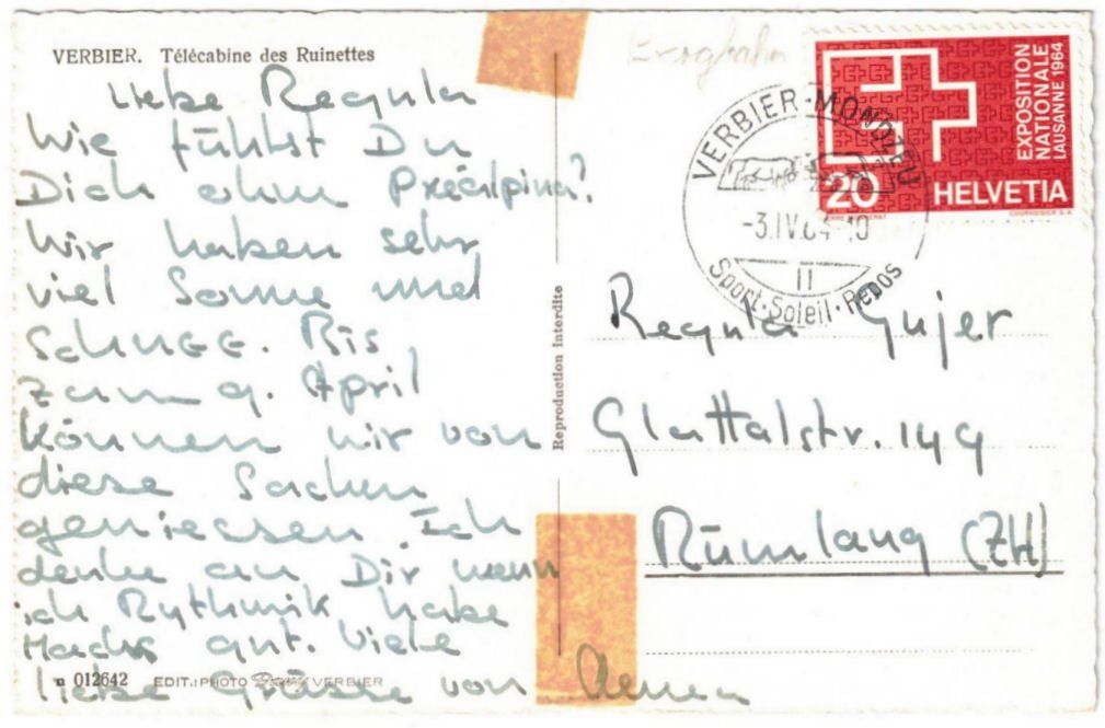 Cartoline postali: Verbier - Sessellift Ruinettes – Usato da Binningen venduto da Mountainrider 1