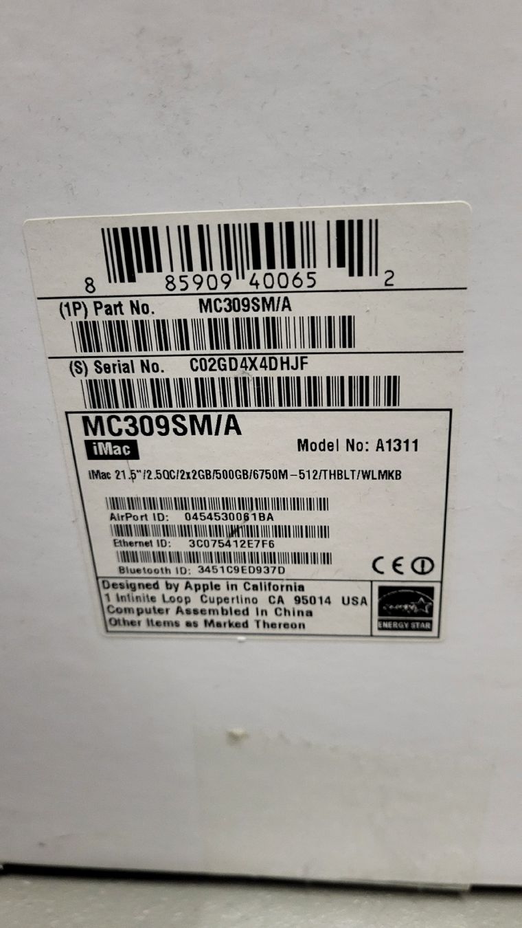 Apple PC: iMac 21.5", Model A1311 – Usato da Strengelbach venduto da maskil 3