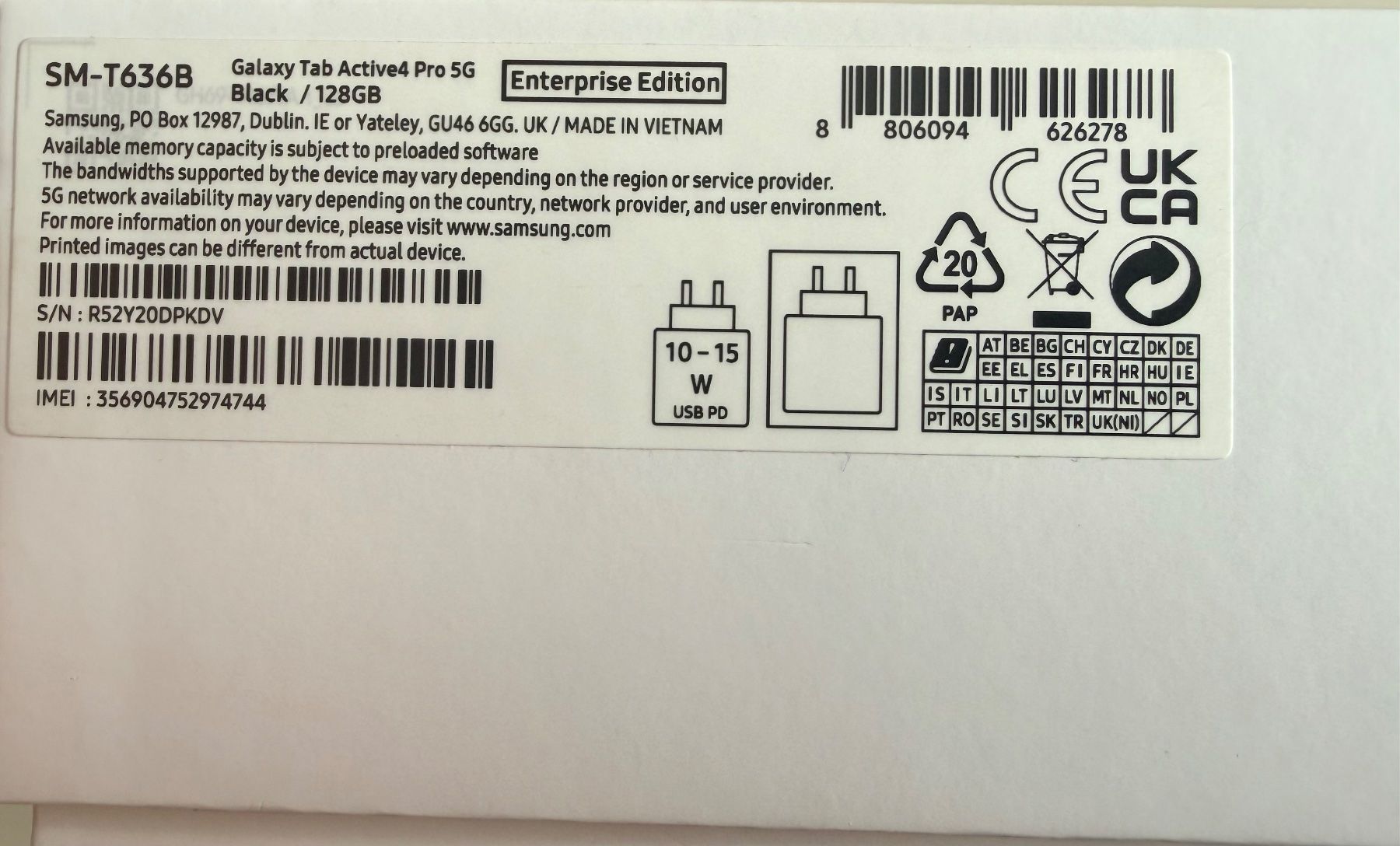 Samsung Tablet PC: Samsung Galaxy Tab Active4 Pro 5G 128GB – Nuovo e nell'imballaggio originale da Märstetten venduto da The_Dings 3