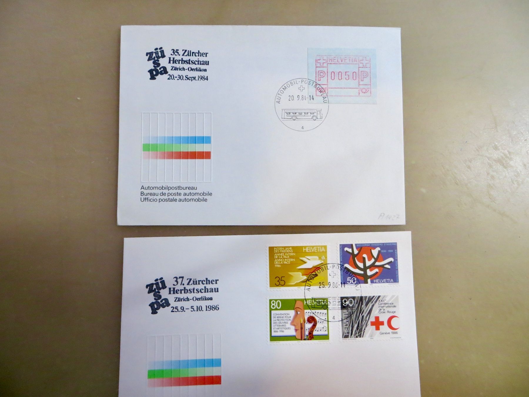 Tous les timbres: 2 Briefe 1984+86 Züspa – D'occasion à Basel par 8013