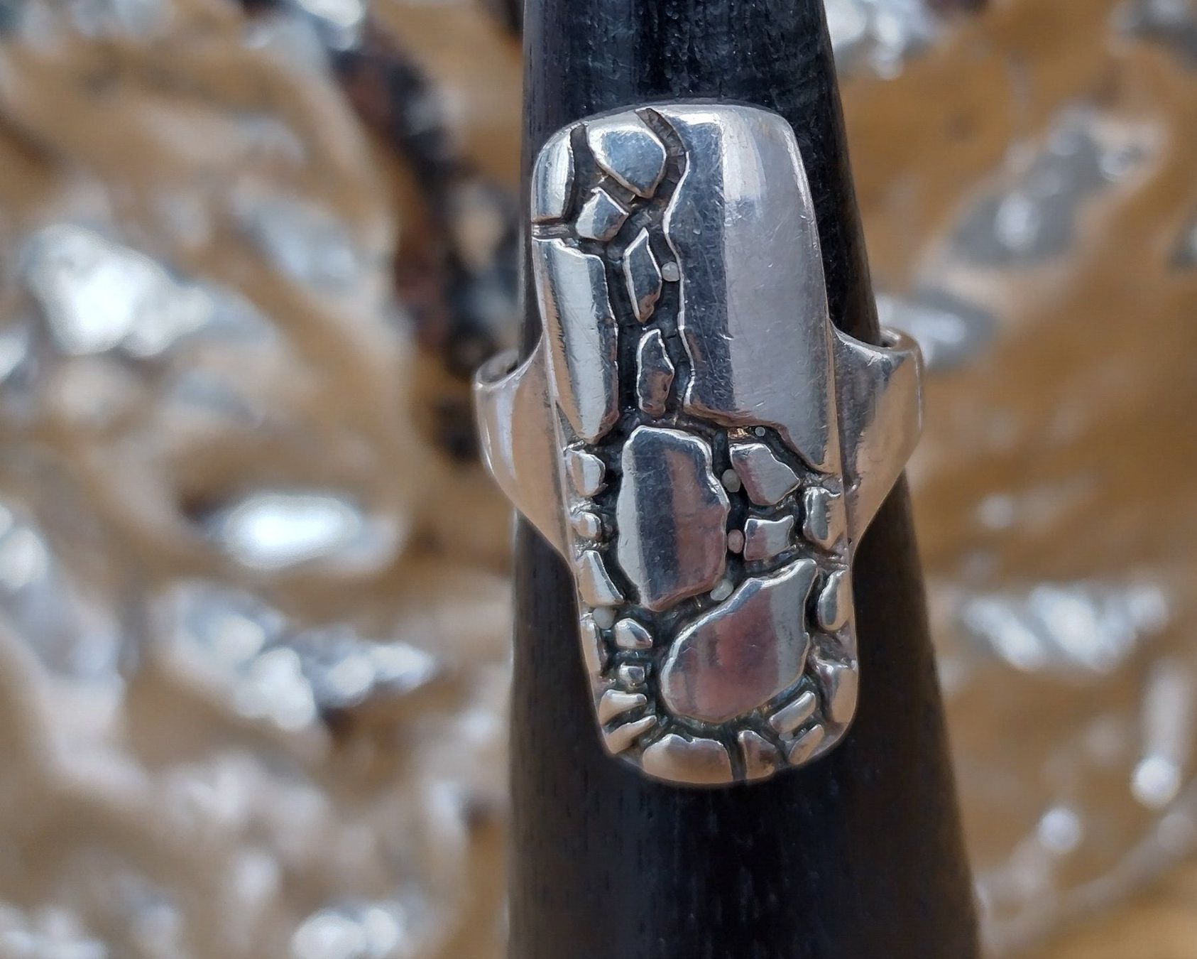 Anelli: RING MIT MUSTERUNG IN 925 SILBER – Usato da Romanshorn venduto da BoutiqueA 4
