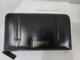 NEW The Bridge Long Wallet RFID, Black Leather