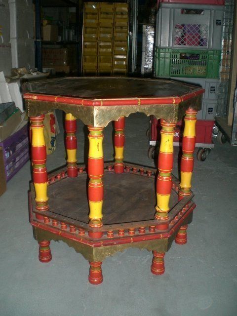 Tavoli: Orientalischer Tisch Messing/Holz Teetisch Indisch antik – Usato da Kloten venduto da Euroasia 3