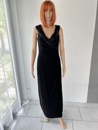 Evening Dress Ralph Lauren black size 10P sequined v-neck