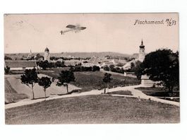 Österreich, AK mit Flugzeug, Fischamend 19.1.1915 nach Wien