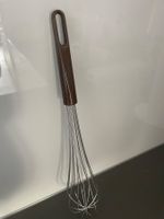 Schneebesen, Schwinger Metall mit braunem Griff Top Zustand