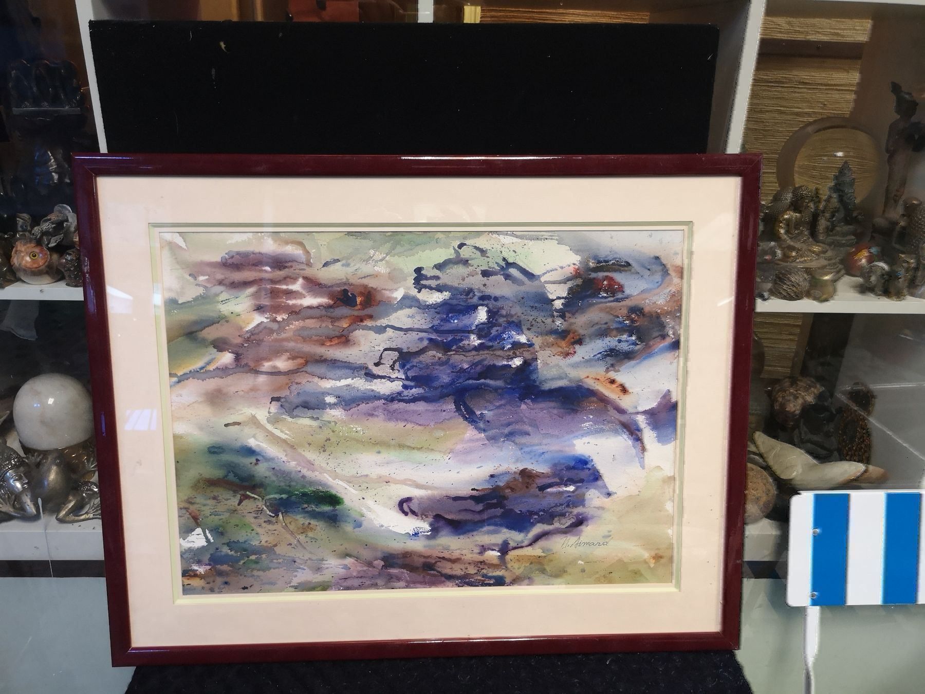 Gemälde: Grande aquarelle signée – Gebraucht aus Genève von Qanil77 5