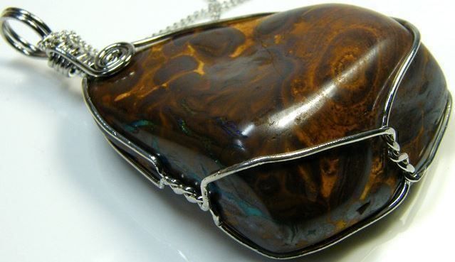 Ciondoli: Opalized Vegetation Opal Anhänger 149cts – Usato da Bern venduto da Grindelwaldaus