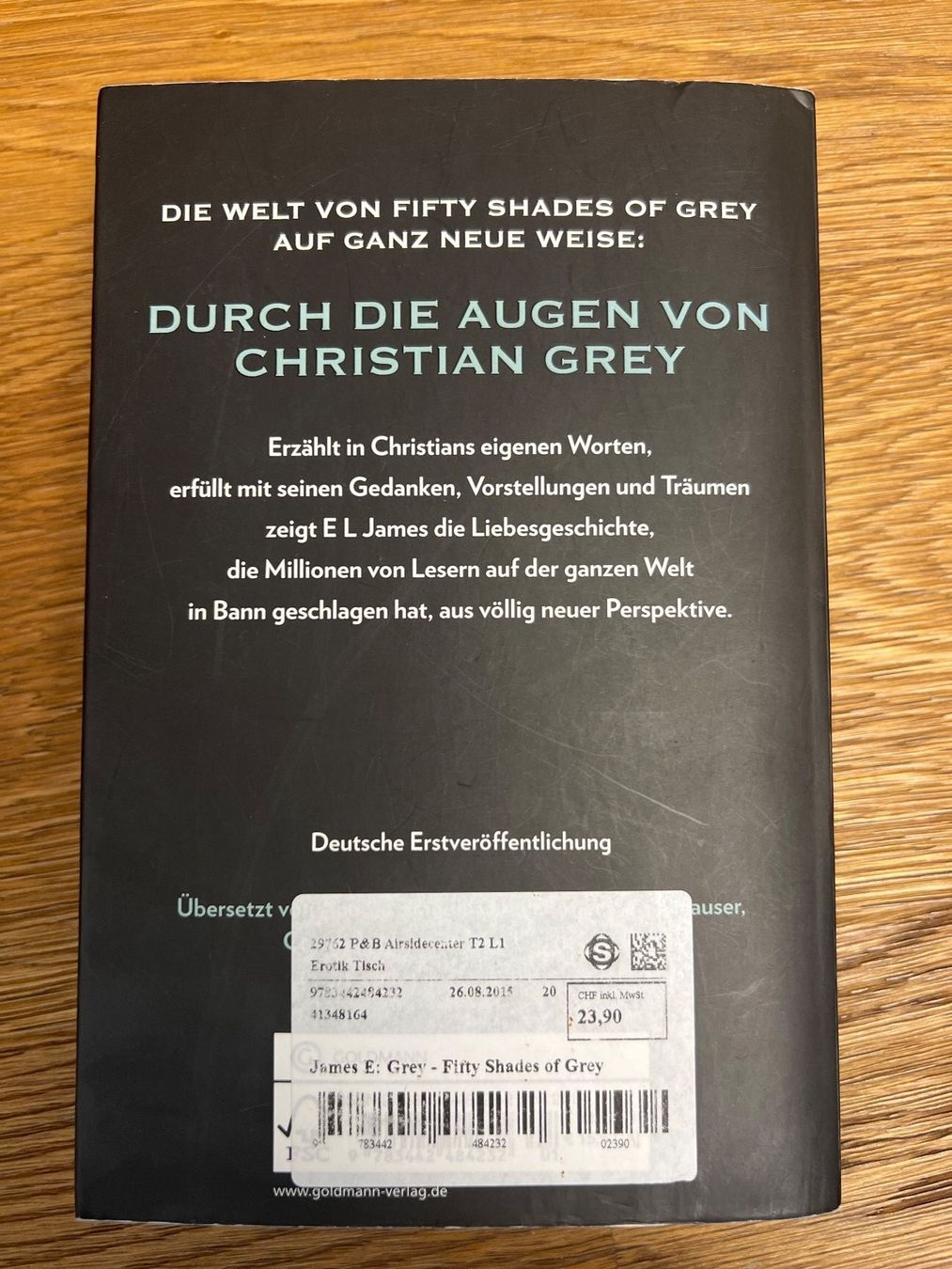 Libri: DURCH DIE AUGEN VON CHRISTIAN GREY – Usato da Gipf-Oberfrick venduto da Sonne010203 1