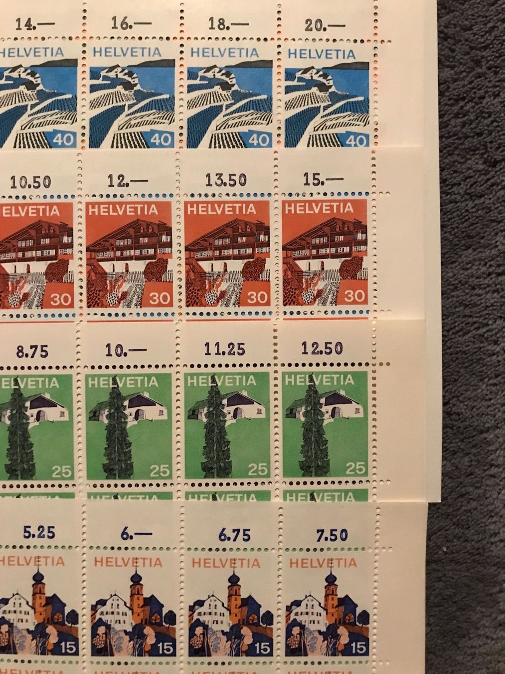 Tutti i francobolli: Landschaftsbilder Bögen, kompl. Satz – Usato da Grafenort venduto da Solar11 2