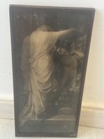 Gravure ancienne "Love and Death" d'après G. F. Watts 