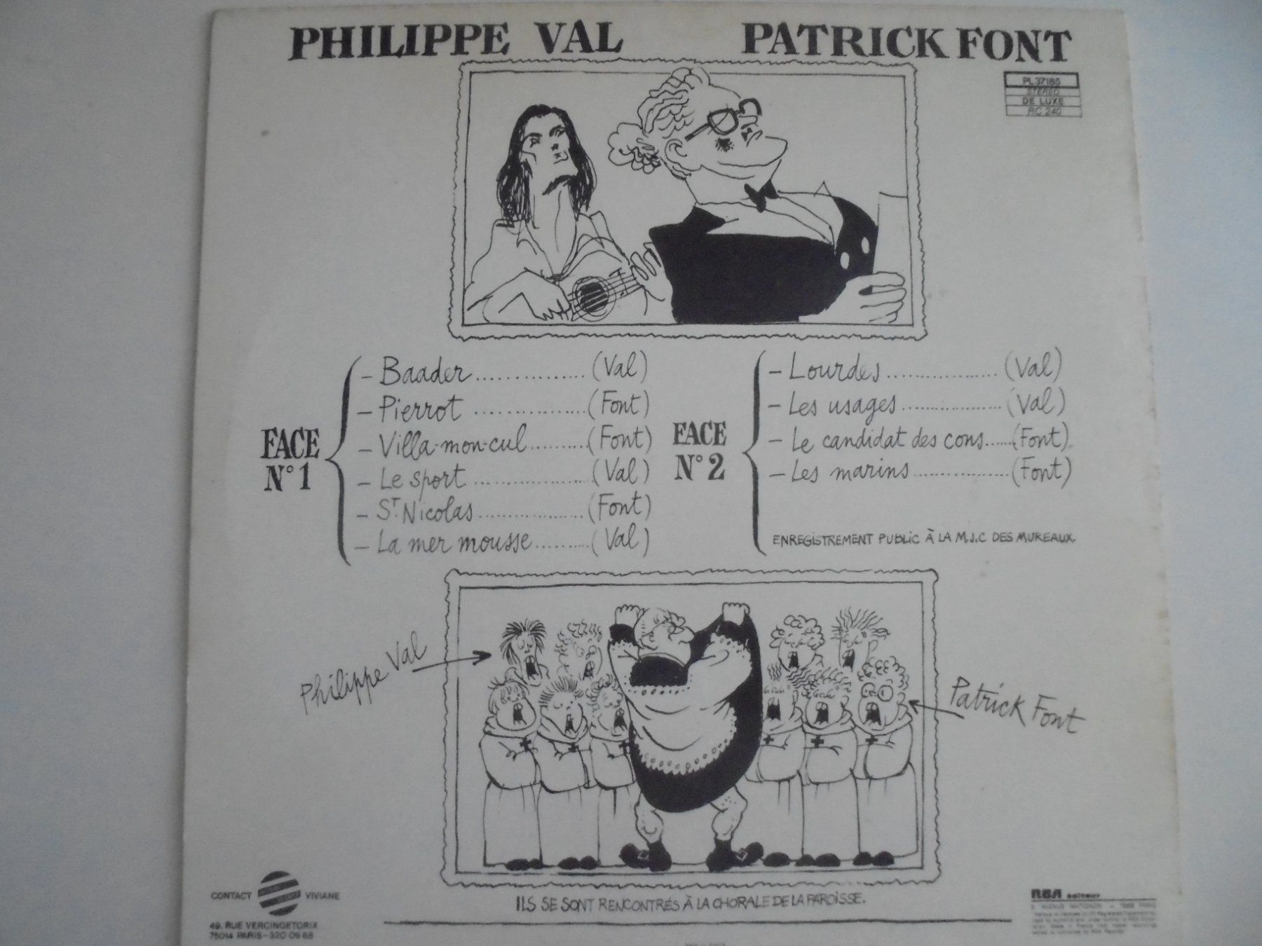 Dischi in vinile: Philippe Val / Patrick Font / LP fourre = dessin de Cabu – Usato da Crissier venduto da Promopost 2