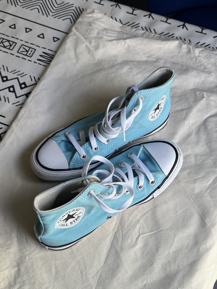 Converse Scarpe da uomo: Converse Chuck Taylor All Star High Top, Hellblau, Gr. 38 – Usato da Zürich venduto da xiy_8jw5