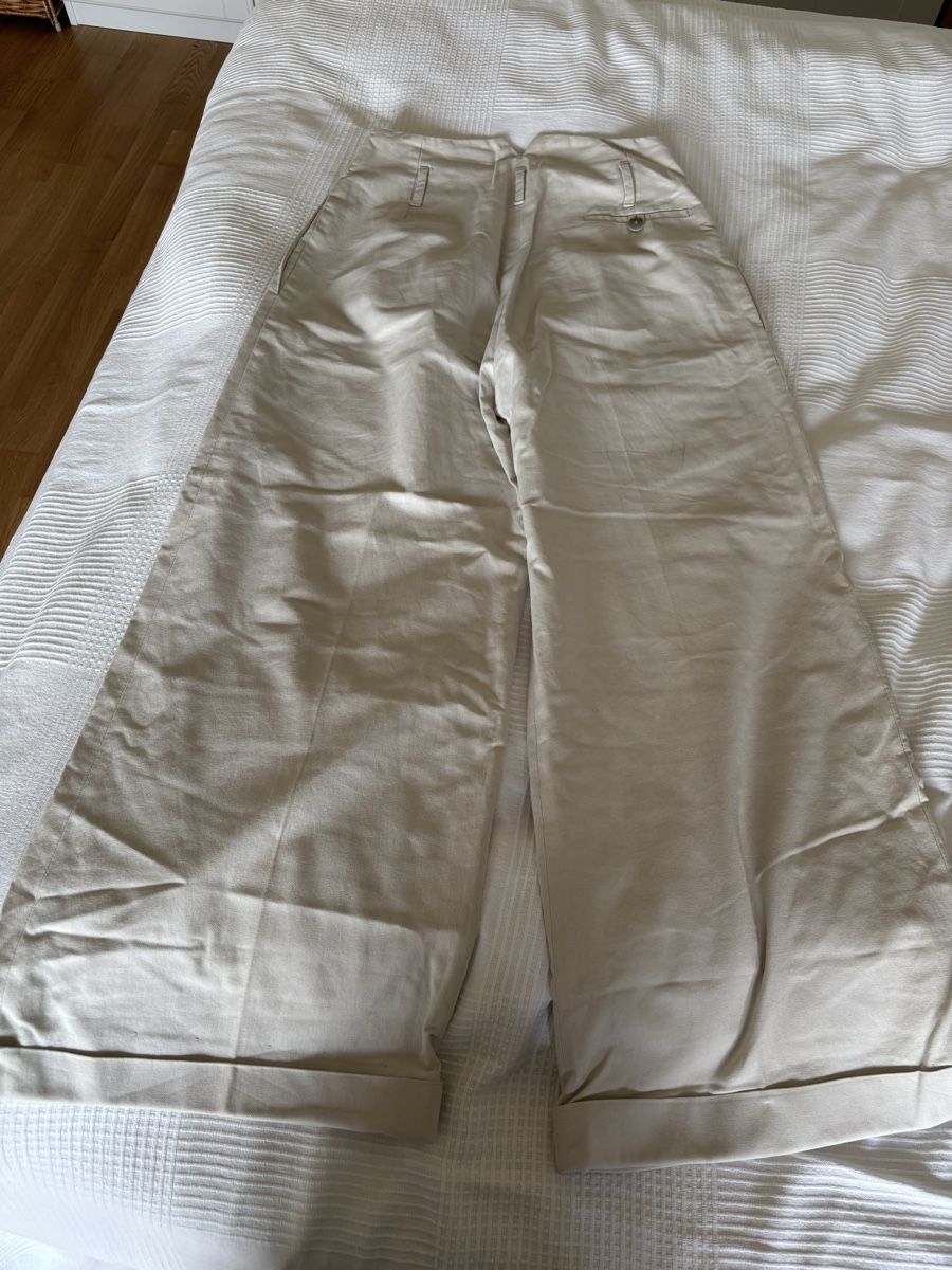 Stella McCartney Pantaloni: stella mccartney wide leg hose helles beige – Usato da Winkel venduto da Zimtguetzli 7