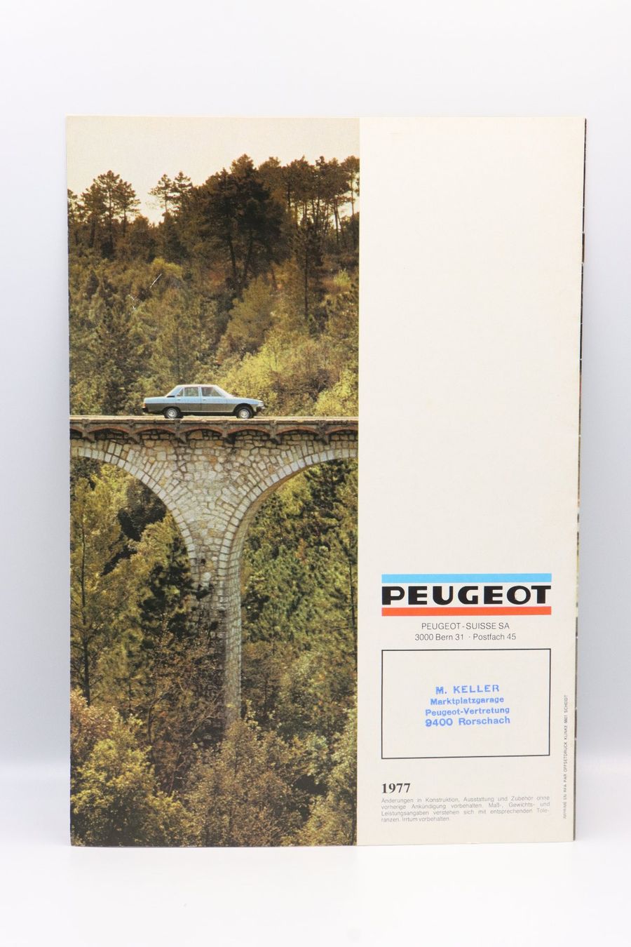 Peugeot Documenti: Peugeot 604 1977 Prospekt – Usato da Bühl b.Aarberg venduto da Collectorpassions 1