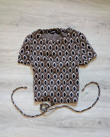 Top motifs géométrique, lacé XS