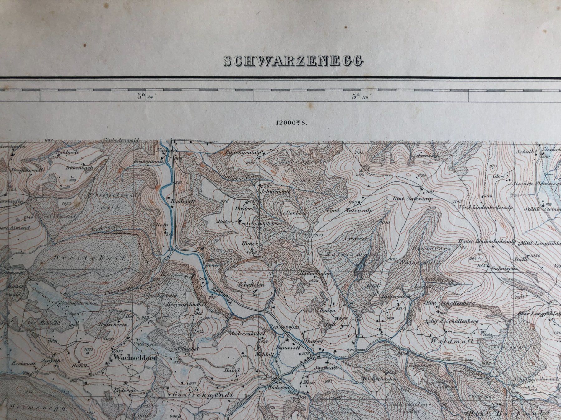 Landkarten & Atlanten: Siegfriedatlas Bl. 385: Schwarzenegg 1886 – Gebraucht aus Zürich von allp 2