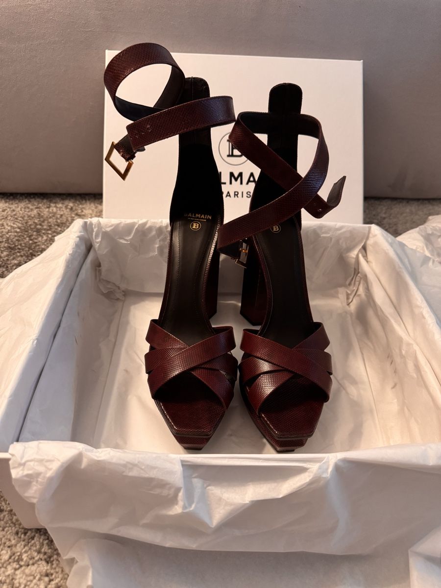 Balmain Scarpe da donna: BALMAIN Ava Plateau Designer Sandal Gr. 40 – Nuovo e nell'imballaggio originale da Bern venduto da kwa_pyt9