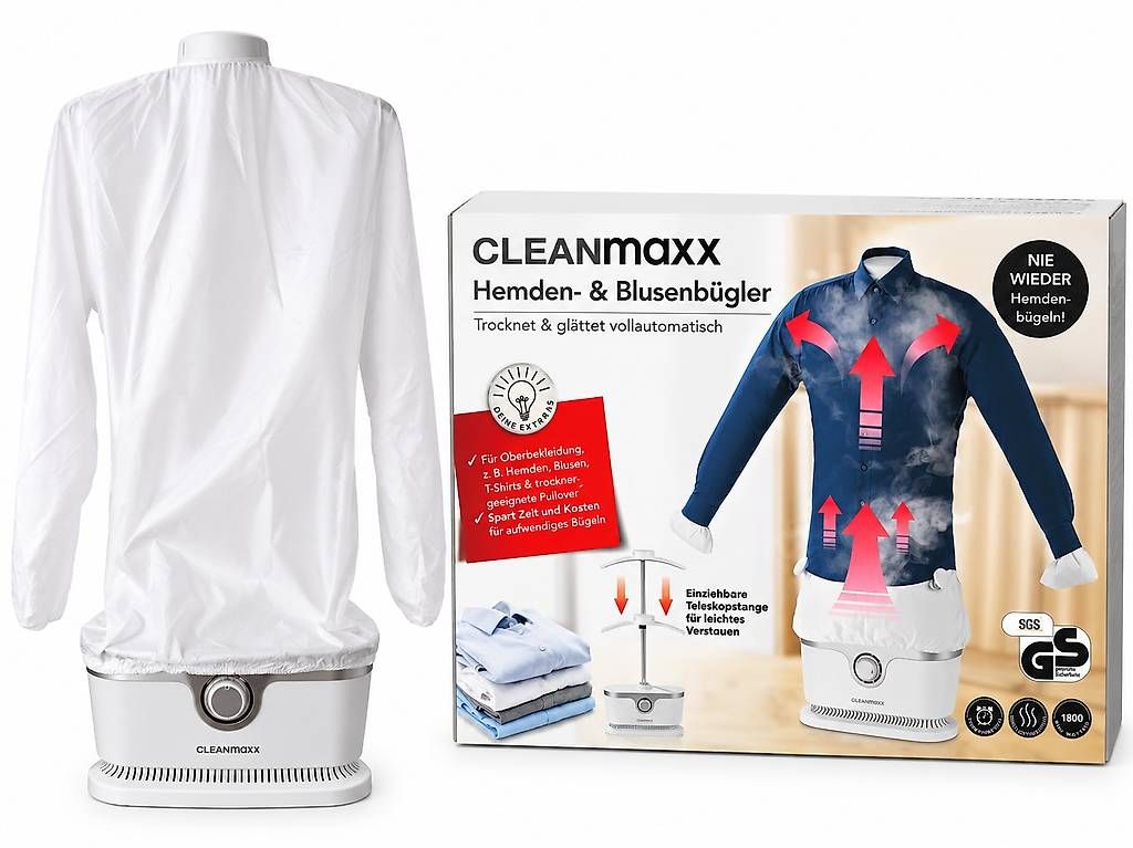 Cleanmaxx Bügeleisen: CLEANmaxx  Asciuga e stira camicie e bluse – Neu (gemäss Beschreibung) aus Ruvigliana von Guitar45