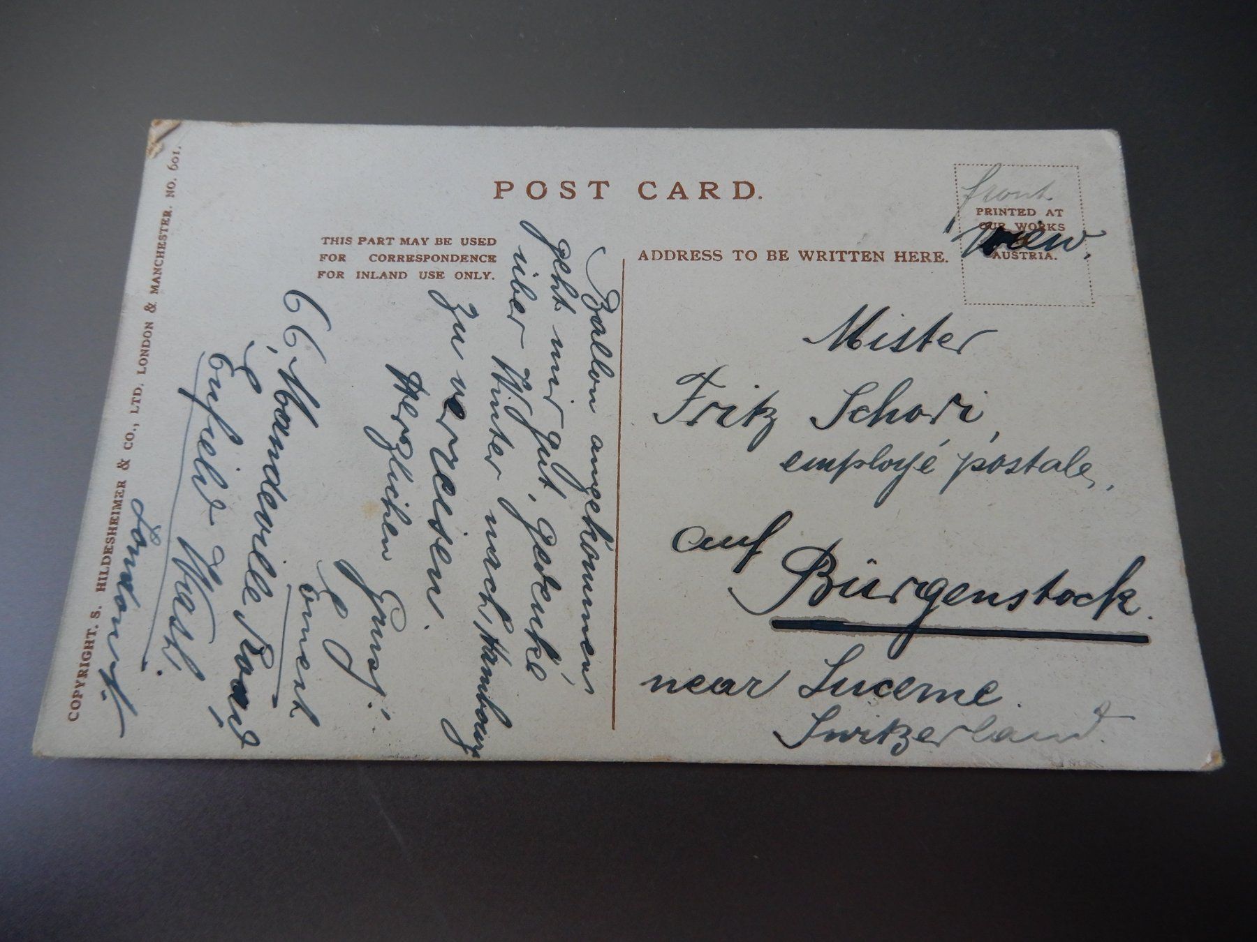 Cartoline postali: Historische Postkarte London Bridge – Usato da Matten b. Interl venduto da Hardermandli 1