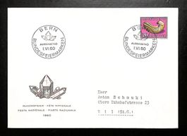1960 FDC Pro Patria -.20 cts. (aus PTT-Abonnement)