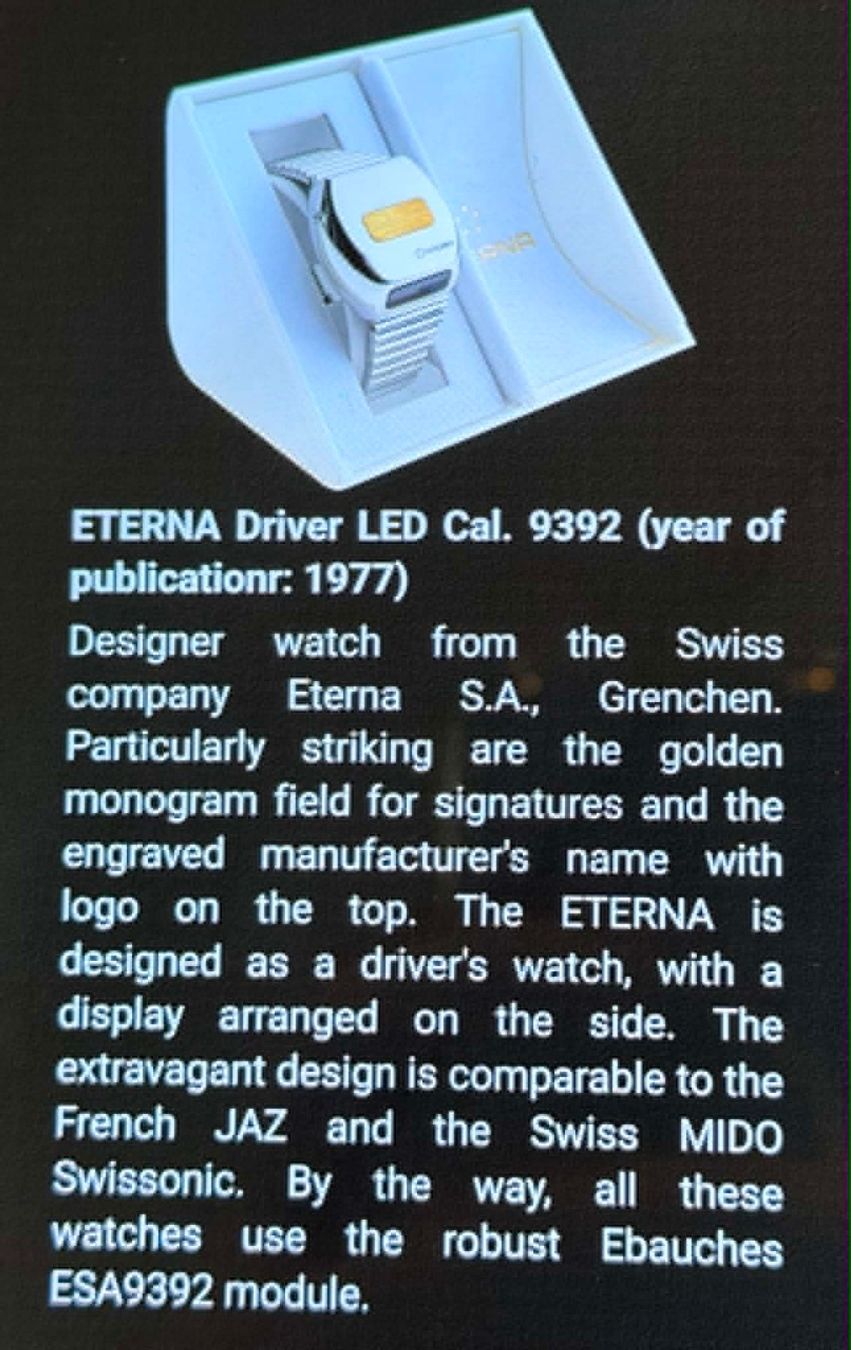 Eterna Orologi: Orolorgio ETERNA Driver LED Cal. 9392 del 1977 – Usato da Giubiasco venduto da Ticinerd 4