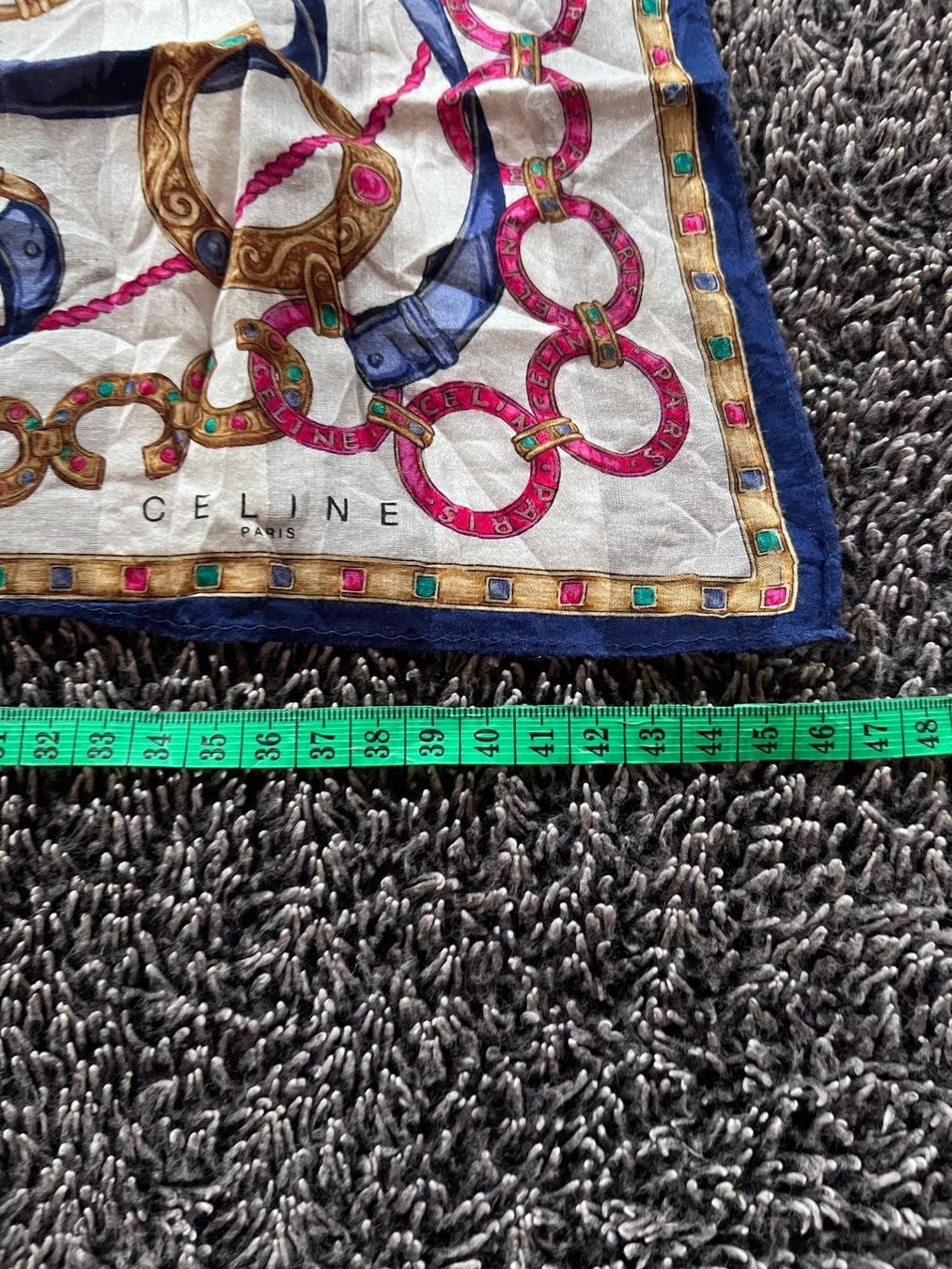 Celine Foulards, Tücher & Schals: Céline Paris Vintage Tuch 46x46 Baumwolle – Gebraucht aus Winterthur von Dejv 4