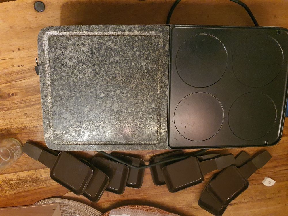 Four à crêpes raclette-set raclette-ofen grill tischgrill (Gebraucht ...