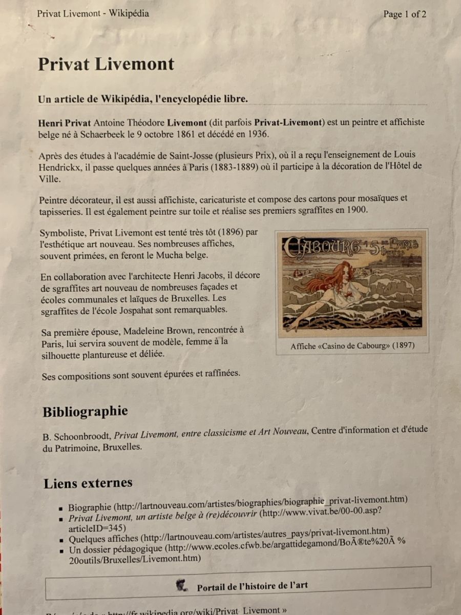 Incisioni: Les ARTS à Bruxelles – Usato da Veytaux venduto da Latourelle 3