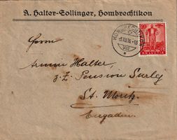 1936 Sondermarke W3 auf Brief