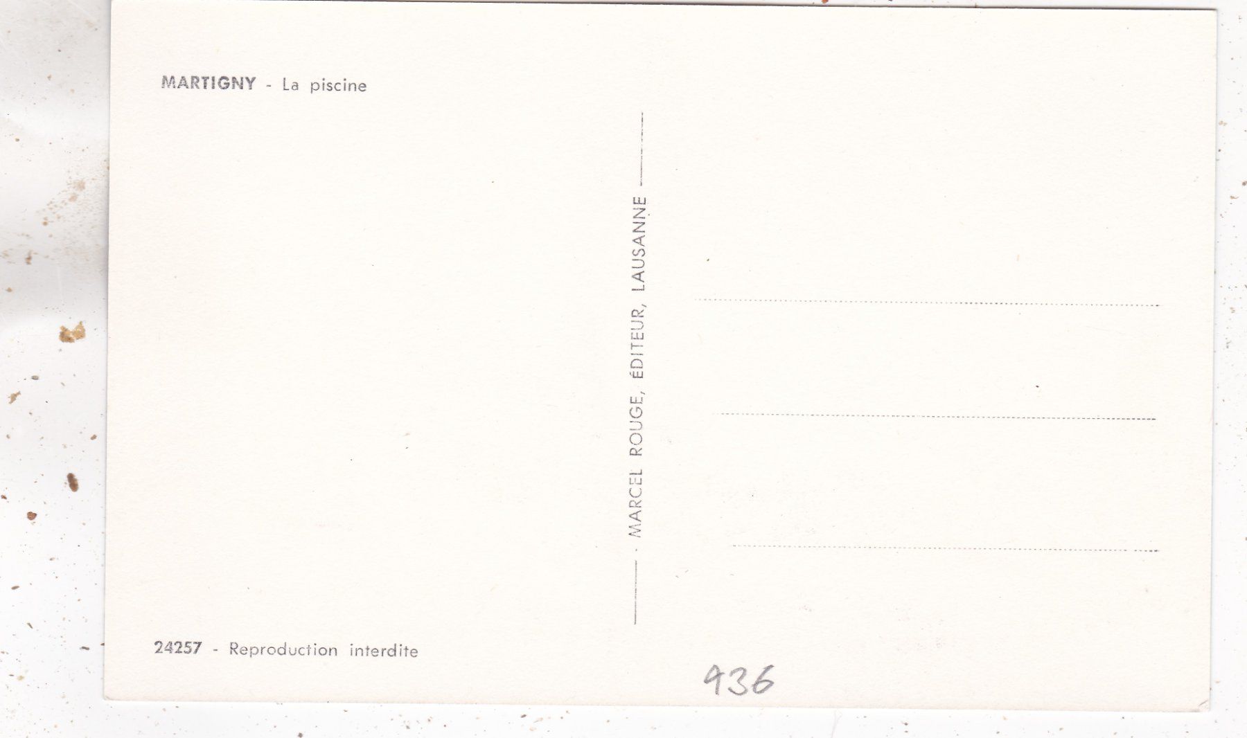 Cartoline postali: Martigny La piscine – Usato da Herisau venduto da Lisegrat2008 1