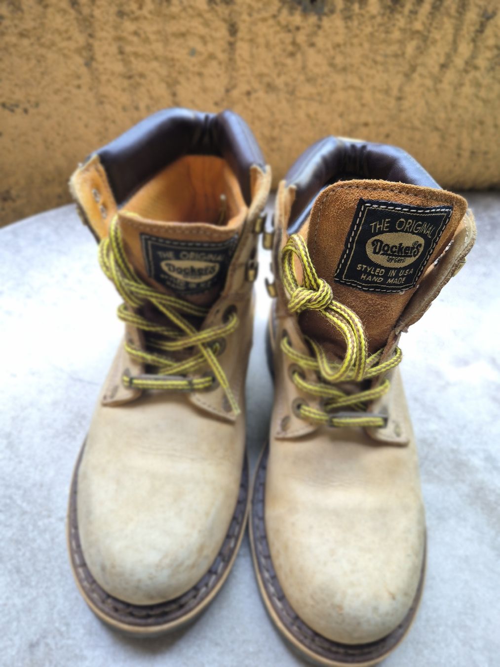 Herrenschuhe: Bottes mi-hautes Docker's en cuir couleur sable T. 39 – Gebraucht aus Lausanne von mly_j8yp