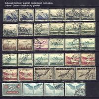 Schweiz Restlos Flugpost, gestempelt