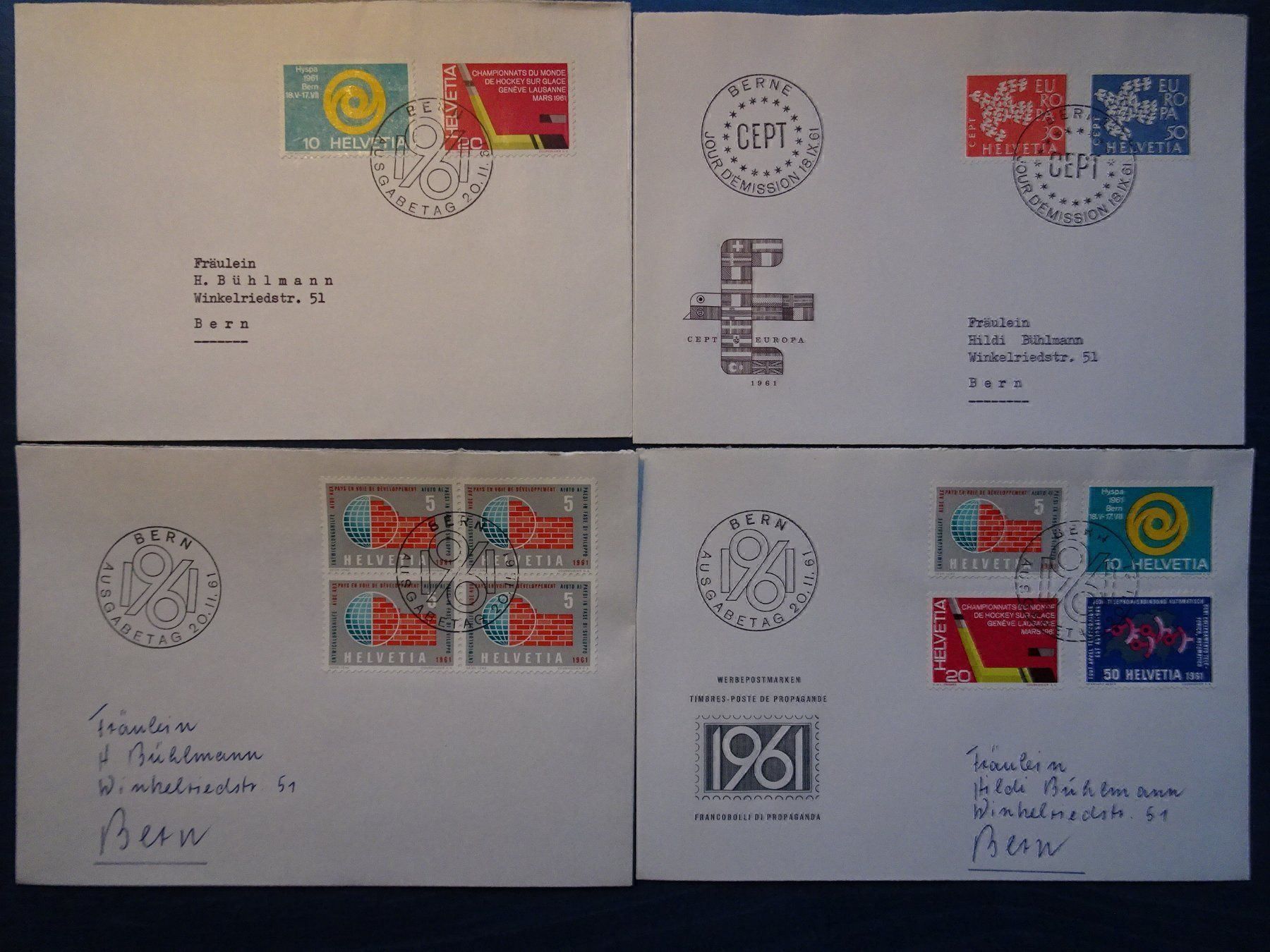Tutti i francobolli: FDC  1961 – Usato da Aadorf venduto da Chnorli-Furz