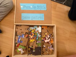 Paw Patrol Puzzles 3 Stück in Holzbox gebraucht