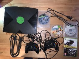 Xbox Classic mit 2 Controller und Game, Laufwerk klemmt!