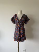 Floral Wrap Dress Paloma Blue Size M